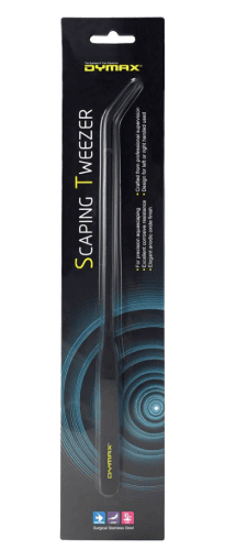 Pinzas curvas de acero inoxidable anodizado en negro