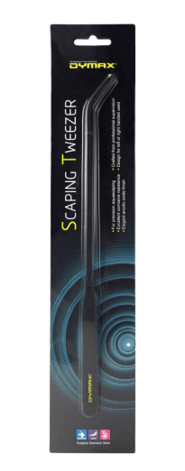 Pinzas curvas de acero inoxidable anodizado en negro