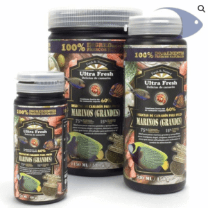 Delicias de camarón para peces marinos grandes