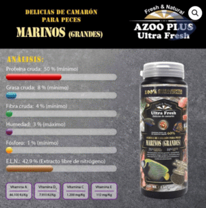 Delicias de camarón para peces marinos grandes