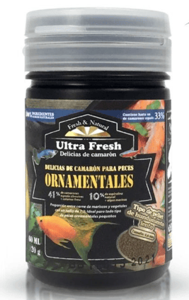 Delicias de camarón para peces ornamentales