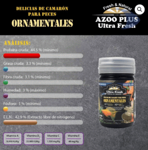 Delicias de camarón para peces ornamentales