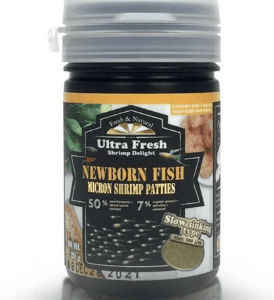 Micro delicias de camarón para crías