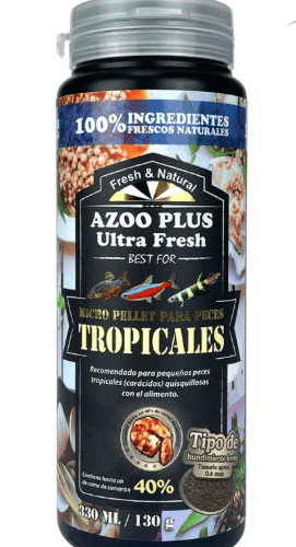 Micro pellet para peces tropicales
