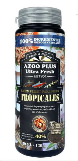 Micro pellet para peces tropicales