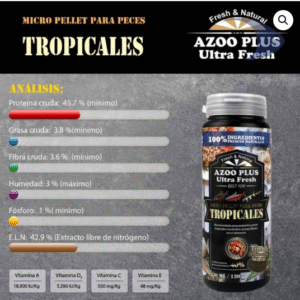 Micro pellet para peces tropicales